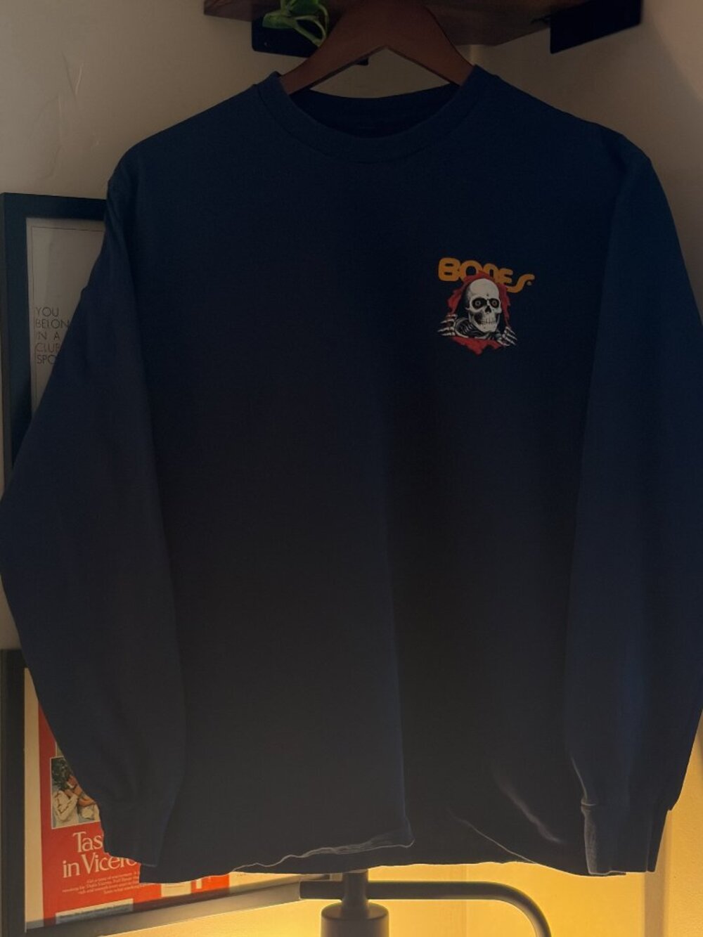 Vintage 90s Powell Peralta Bones Sweatshirt Navy M